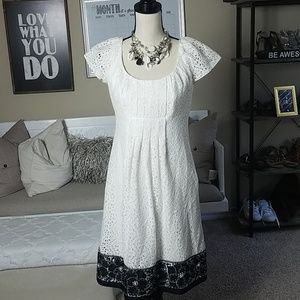 Phoebe Couture Eyelet White & Black Dress (6)